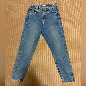Good Legs Raw Hem Cigarette Jeans